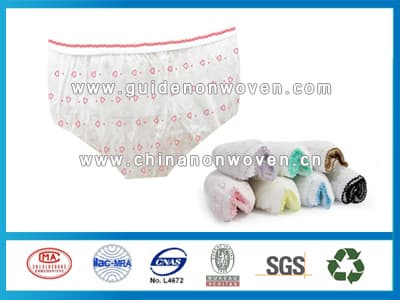 Heart Shaped Nonwoven Disposable Panties _7 Pieces 1 Bag_